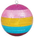 Disco Πολύχρωμη Πλαστική Χριστουγεννιάτικη Μπάλα 25cm