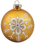 Χρυσή Γυάλινη Χριστουγεννιάτικη Μπάλα 10cm,Σέτ/4