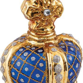 Γυάλινο Κρεμαστό Χριστουγεννιάτικο Στολίδι 8 x 8 x 12,5cm