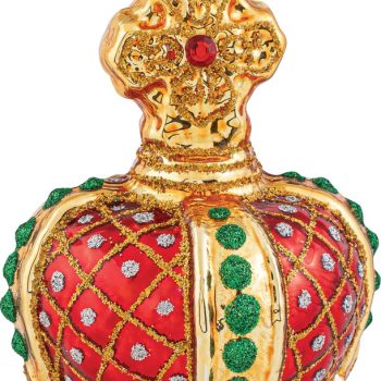 Γυάλινο Κρεμαστό Χριστουγεννιάτικο Στολίδι 8 x 8 x 12,5cm