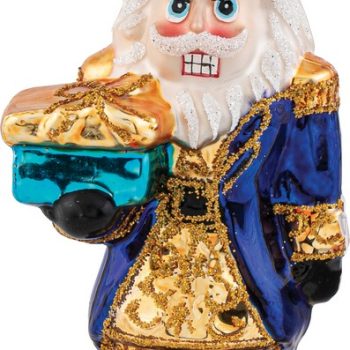 Γυάλινο Κρεμαστό Χριστουγεννιάτικο Στολίδι 7 x 5 x 17cm