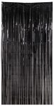 Μάυρη Μεταλλιζέ Διακοσμητική Κουρτίνα 100 x 200(h)cm