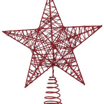 Κόκκινο Αστέρι Κορυφή Δέντρου 23 x 26cm