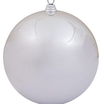 Ασημί Πλαστική Γυαλιστερή Χριστουγεννιάτικη Μπάλα 40cm
