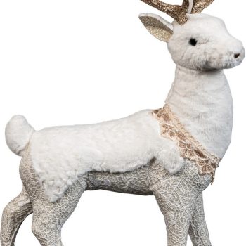 Χρυσό Χριστουγεννιάτικο Διακοσμητικό Ελάφι 34 x 12 x 50(h)cm