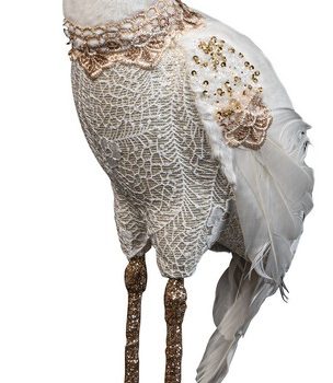 Χριστουγεννιάτικος Διακοσμητικός Στρουθοκάμηλος 16 x 13 x 58(h)cm