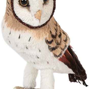 Επιδαπέδια Χριστουγεννιάτικη Διακοσμητική Κουκουβάγια 15 x 11 x 23(h)cm