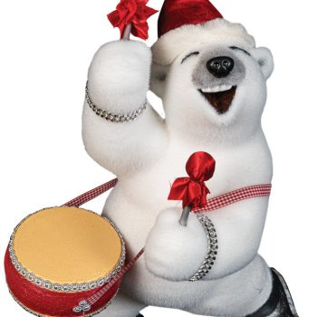 Χριστουγεννιάτικος Διακοσμητικός Αρκούδος Τυμπανιστής 29 x 38 x 51cm