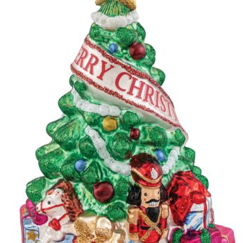 Γυάλινο Κρεμαστό Χριστουγεννιάτικο Στολίδι 12,5 x 11 x 17,5cm