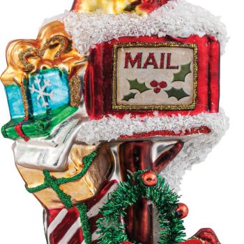 Γυάλινο Κρεμαστό Χριστουγεννιάτικο Στολίδι 7 x 5 x 13cm