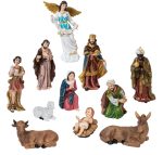 Χριστουγεννιάτες Φιγούρες Φάτνης Απο Πολυρητίνη 100cm ,Σέτ 11 Τεμαχίων