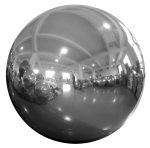 Ασημί Φουσκωτή Διακοσμητική Χριστουγεννιάτικη Μπάλα 150cm