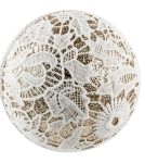 Χριστουγεννιάτικη Μπάλα Λευκό - Χρυσό 10cm
