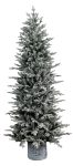 Slim Χιονισμένο Χριστουγεννιάτικο Δέντρο Δρυάδα Με Βάση Γλάστρα 180cm