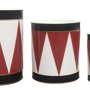 Μεταλλικά Χριστουγεννιάτικα Τύμπανα Σετ/3 37(h)cm, 31(h)cm, 24(h)cm