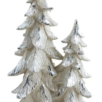 Πήλινα Διακοσμητικά Χριστουγεννιάτικα Δεντράκια Με Φώς Led Μπαταρίας 28(h)cm