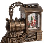 Χριστουγεννιάτικο Διακοσμητικό Τρένο Χιονόμπαλα Με Φώς Και Μουσική Μπαταρίας Και Καλώδιο Usb 24,5 x 11 x 21,8cm