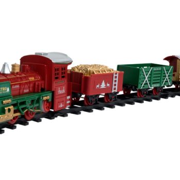 Χριστουγννιάτικο Τρένο 4 Βαγονίων Με Κίνηση , Ήχο , Φώς Και Εφέ Καπνού Μπαταρίας 135x 75cm