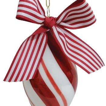 Κόκκινη Γυάλινη Χριστουγεννιάτικη Μπάλα 7x16cm ,Σέτ/4 Τεμαχίων
