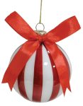 Κόκκινη Γυάλινη Χριστουγεννιάτικη Μπάλα 8cm ,Σέτ/6 Τεμαχίων