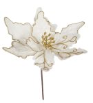 Λευκό Χριστουγεννιάτικο Λουλούδι 30cm