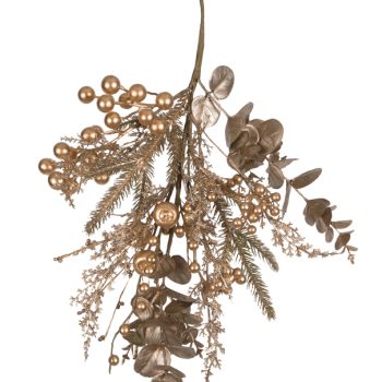 Χριστουγεννιάτικο Κλαδί Γκί Χρυσό 80cm