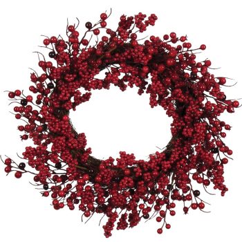 Χριστουγεννιάτικο Στεφάνι Γκί 55cm