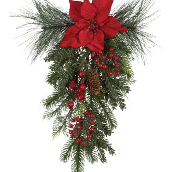 Χριστουγεννιάτικο Κλαδί Δάκρυ Με Γκί 58cm