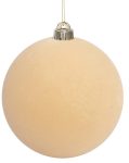 Χρυσή Βελουτέ Πλαστική Χριστουγεννιάτικη Μπάλα 8cm,Σέτ/6 Τεμαχίων