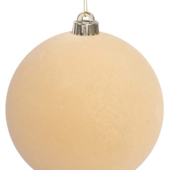 Χρυσή Βελουτέ Πλαστική Χριστουγεννιάτικη Μπάλα 10cm,Σέτ/4 Τεμαχίων