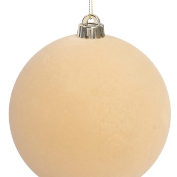 Χρυσή Βελουτέ Πλαστική Χριστουγεννιάτικη Μπάλα 15cm