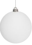 Λευκή Βελουτέ Πλαστική Χριστουγεννιάτικη Μπάλα 8cm,Σέτ/6 Τεμαχίων