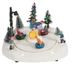 Χριστουγεννιάτικο Διακοσμητικό Όπτικαλ Παγοδρόμιο Με Μουσική Και Κίνηση Μπαταρίας , 20,5 x 18,5 x 14cm