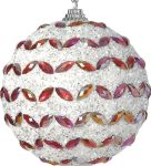 Πλαστική Χριστουγεννιάτικη Μπάλα 8cm , Σέτ 6 Τεμαχίων