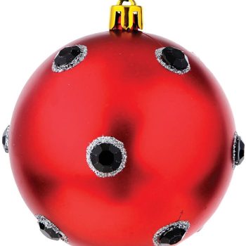 Πλαστική Μάτ Και Γυαλιστερή Χριστουγεννιάτικη Μπάλα 8cm,Σέτ/6