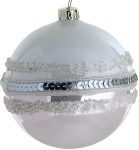 Γυάλινη Χριστουγεννιάτικη Μπάλα 10cm,Σέτ/4