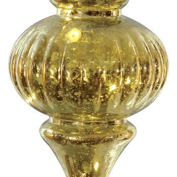 Χρυσή Πλαστική Χριστουγεννιάτικη Μπάλα Με Φώς Μπαταρίας 13 x 28(h)cm