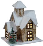 Χάρτινο Διακοσμητικό Σπιτάκι με Led Φωτισμό Μπαταρίας ,20(H) x 15 x 22cm
