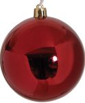 Μώβ Γυαλιστερή Χριστουγεννιάτικη Μπάλα 8cm,Σέτ/6