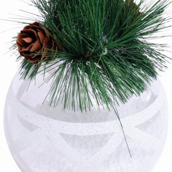 Διάφανη Πλαστική Χριστουγεννιάτικη Μπάλα 8cm,Σέτ/3