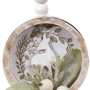 Ξύλινη Χριστουγεννιάτικη Μπάλα 3 x 7 x 9(h)cm