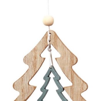 Ξύλινο Κρεμαστό Χριστουγεννιάτικο Στολίδι 10 x 11(h)cm