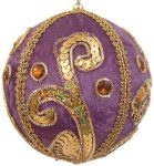 Μώβ Χριστουγεννιάτικη Μπάλα 10cm