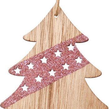 Ξύλινο Κρεμαστό Χριστουγεννιάτικο Στολίδι 7 x 8(h)cm