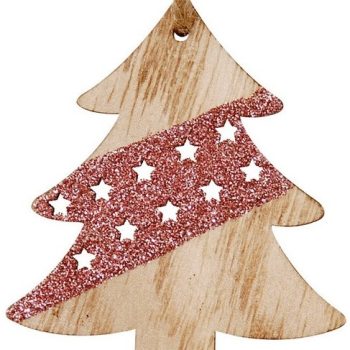 Ξύλινο Κρεμαστό Χριστουγεννιάτικο Στολίδι 9 x 11(h)cm
