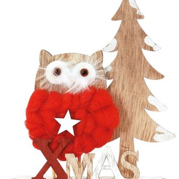 Ξύλινο Επιδαπέδιο Χριστουγεννιάτικο Στολίδι 6 x 13 x 16(h)cm