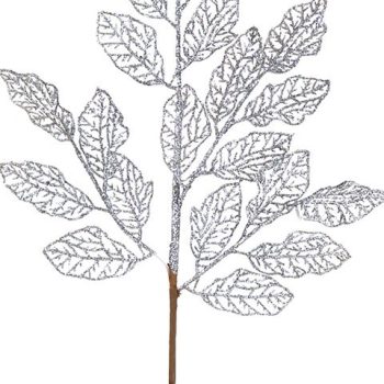 Ασημί Χριστουγεννιάτικο Διακοσμητικό Κλαδί 29 x 66(h)cm