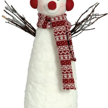 Λούτρινος Διακοσμητικός Χιονάνθρωπος 52(h)cm