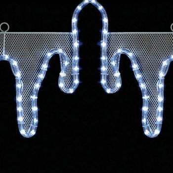 432Led Ασύμμετρη Κουρτίνα Με Φωτοσωλήνα Και Πρόγραμμα,320 x 35(H)cm