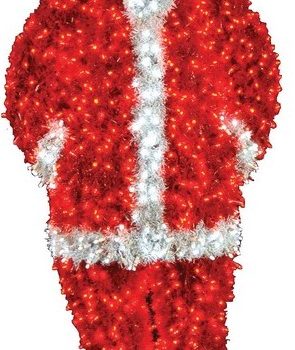 Led Φωτιζόμενος 3D Άγιος Βασίλης Με Pvc Γιρλάντα Και Rubber Led Ip44, 160(Η) x 60cm